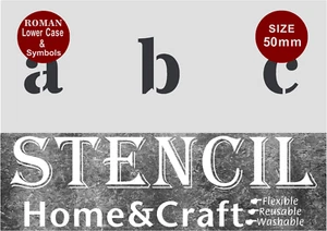 Letter & Symbols Stencils 50mm Lower Case ROMAN Style - Picture 1 of 3