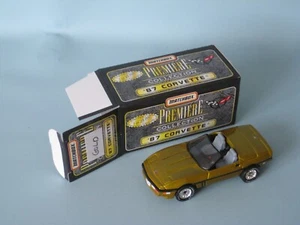 Matchbox Premiere 1987 Corvette Convertible Gold Body Toy Model Car Boxed 75mm - Picture 1 of 3