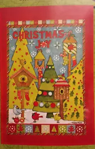 CHRISTMAS JOY DEBBIE MUMM Garden Flag 12"X18" Colorful Birdhouse No Flagpole NIP - Picture 1 of 2