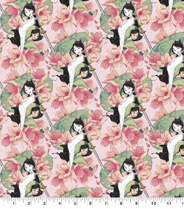 Disney Baumwollstoff Mulan Floral (HALBER YARD) - Bild 1 von 1