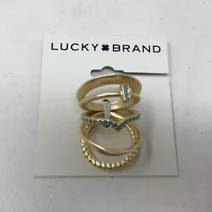 Lucky Brand Turquoise Ring Stack, Women's Size Multi - Picture 1 of 4