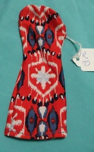 Rot weiß & blau Etuikleid für 11,5" Modepuppen R75 - Bild 1 von 7