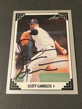 Scott Garrelts Signed 1991 Leaf Card Auto SF San Francisco Giants Autograph COA