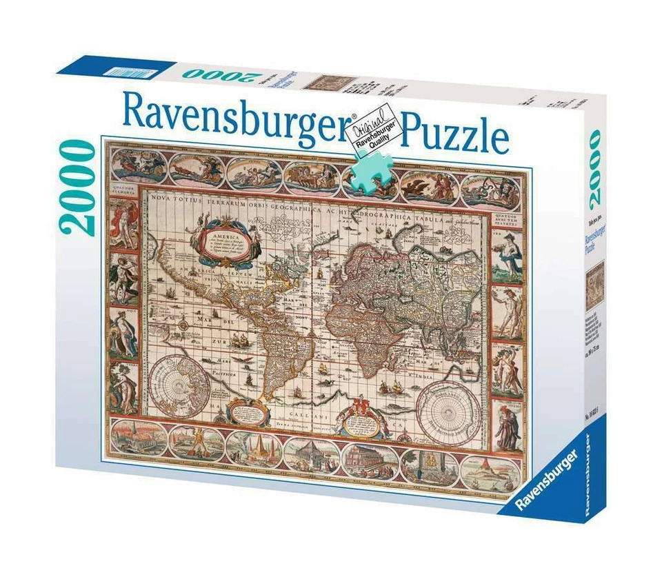 Ravensburger Puzzle 2000 pz Mappamondo 1650 282390