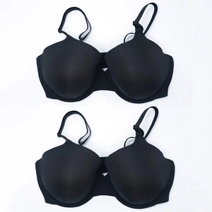 Reggiseno T-Shirt Classico (Set di 2) 36DD Nero Amazon Essentials Nuovo con etichette SPEDIZIONE GRATUITA - Foto 1 di 15