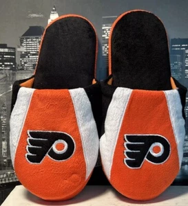 Vintage NHL forever Philadelphia Flyers Slippers Slip On House Shoes Men’s 9-10 - Picture 1 of 9
