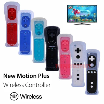 Built in Motion Plus Remote Controller For Nintendo Wii & Wii U Wiimote Gel Case - Image 1 of 4