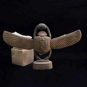 SELTENE ANTIKE ÄGYPTISCHE ANTIKE Statue groß für Skarabäus Käfer geflügelt Ägypten v. Chr. - Bild 1 von 5