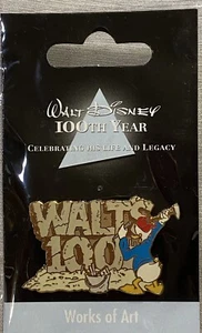Disney Store JAPAN Pin Walt 100th Legacy works Of Art Donald Sand Sculpture - Picture 1 of 3