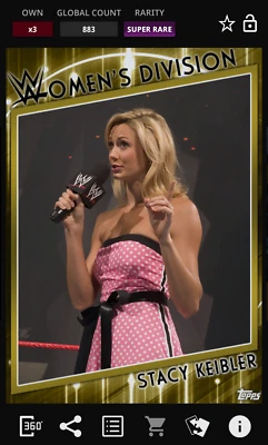 Topps WWE Slam 2021 Stacy Keibler Women's Division Gold 883cc SR Digital - Image 1 of 2