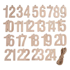 VBS Adventszahlen Anhänger mit Kordel, 24 Stück, Zahlen für Adventskalender - Bild 1 von 4
