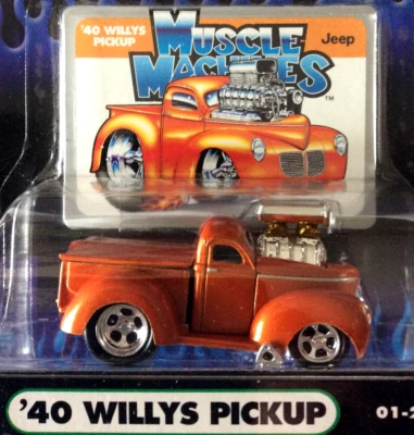MUSCLE MACHINES 1940 40 WILLYS PICKUP TRUCK LIMITED EDITION 1/64 DIECAST  - Image 1 of 2
