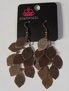 Loud And Leafy Copper Paparazzi Earrings - Bild 1 von 4