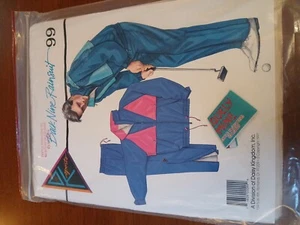 Vtg Daisy Kingdom 1991 Back Nine Rainsuit /Tracksuit Pattern Textile Outfitter - Picture 1 of 12