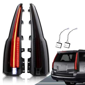 Smoked LED Tail Lights For 2015-2020 Chevrolet Tahoe / Suburban (Cadillac Style) - Picture 1 of 11