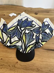 salvatore ferragamo bandana with aleather visor - Picture 1 of 6