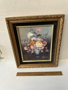 Vintage Oil Painting Flowers Johan Laurentz Jensen in Fine Original Frame - Picture 1 of 12