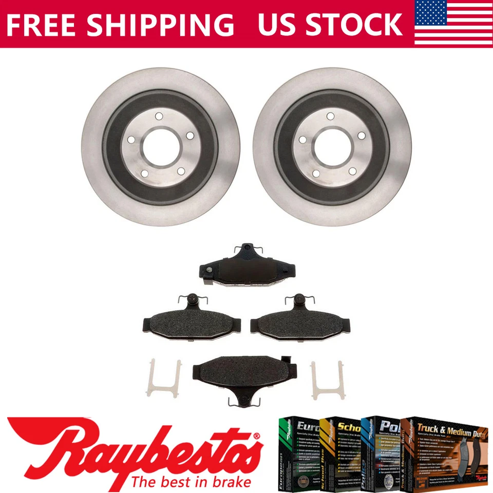 Rotores de freio traseiros + pastilhas de freio metálicas hardware para 1989-1992 Chevrolet Camaro - Imagem 1 de 4