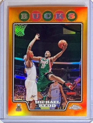 Michael Redd оранжевый переливающийся /499 2008-09 Topps хром #22 | знаковый набор | баксы - Изображение 1 из 2