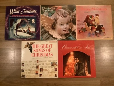Lot 5 VINTAGE CHRISTMAS HOLIDAY LPs Goodyear Ed Ames Various Artists Foto 1 de 4