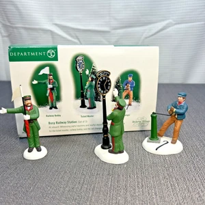 Vintage 1999 Dept 56 HVC Dickens Village Accessories Busy Railway Station #58464 - Bild 1 von 17