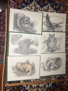 Collection DuPont Forestry Wildlife Animal Prints Signed Sharon Melley Pa Artist - Picture 1 of 24