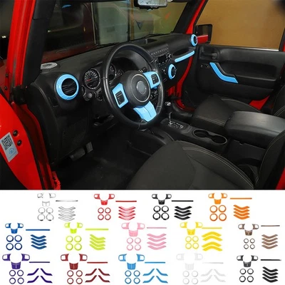 Kit de 12 piezas de molduras decoración cubierta embellecedores juego para Jeep Wrangler JK 2011-2018 Foto 1 de 4