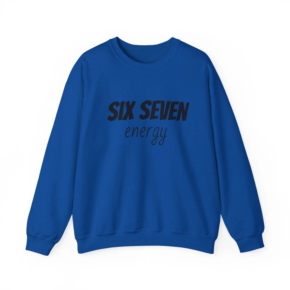  Sudadera Six Seven Energy Cuello Redondo Mezcla Pesada Pullover Adolescentes Preadolescentes Foto 1 de 1