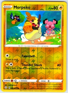 Pokemon Card MORPEKO 036/072 Shining Fates Rev Holo LP-NM - Picture 1 of 2