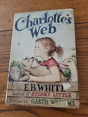 1952 HBDJ Charlotte's Web, E. B. White -Code A-1 Harper & Brothers 1st Ed. Foto 1 de 4