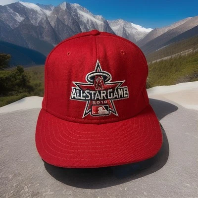LA ANAHEIM ANGELS 2010 ALLSTAR GAME NE 59FIFTY FITTING 7 1/2 RED CAP/HAT. NICE - Image 1 of 4