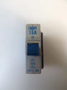 PROTEUS P315 15 AMP B TYPE PLUG IN CIRCUIT BREAKER M3 BS 3871 - Picture 1 of 7