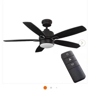 Home Decorators Fawndale 46 in. Indoor LED Brushed Nickel Ceiling Fan & Remote - Picture 1 of 8