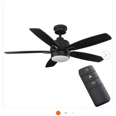 Home Decorators Fawndale 46 in. Indoor LED Brushed Nickel Ceiling Fan & Remote - Image 1 of 4