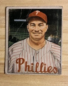 1950 Bowman #225 Eddie Sawyer Philadelphia Phillies Baseballkarte Sehr guter Zustand - Bild 1 von 2