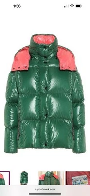 Moncler Parana Giubotto зеленый с розовый интерьер пуховик куртка размер 2 средний - Изображение 1 из 4