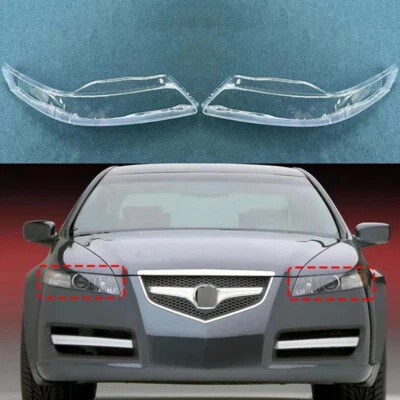 2PC Headlight Headlamp Lens Cover Shell Housing Cap Glue For Acura TL 2004-2008 — 第 1/4 张图片