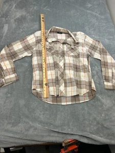 Red Ape Shirt Mens Large L Long Sleeve Button Up Blue Red Beige Plaid - Picture 1 of 6