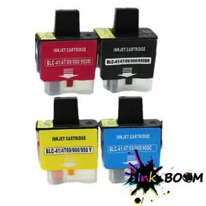 4 cartuchos de tinta se adaptan a Brother LC41 IntelliFax-1840C DCP-120C MFC-620CN - Imagen 1 de 1