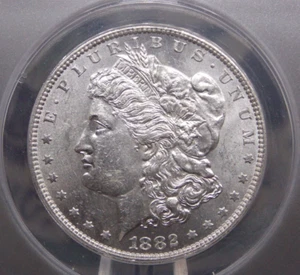 1882 "O" Morgan SILVER Dollar $1 ANACS MS60 #277 Unc Uncirculated ECC&C, Inc. - Picture 1 of 5