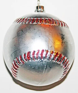 WEIHNACHTSSCHMUCK BASEBALL JE 1 BOX GLASKUGELN STICHE HÄNGEND GROSS 2 - Bild 1 von 1