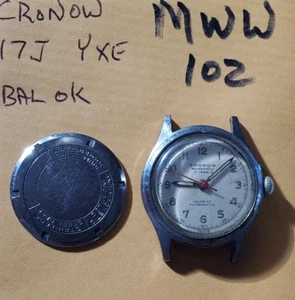 MENS CRONOW 17J YXE WRIST WATCH MOVEMENT #MWW#102 - Picture 1 of 3