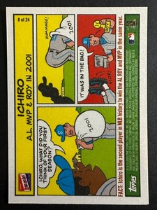 Ichiro Suzuki 2003 Topps Bazooka Comics Baseball Card Seattle Mariners #8