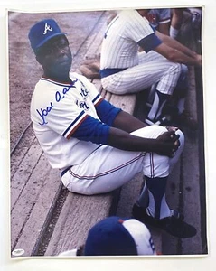 Hank Aaron - Baseball Legend - Autographed 16 x 20 (Damaged) JSA - Picture 1 of 1