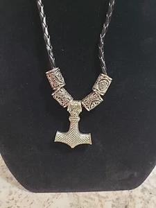 Thors Hammer Necklace Norse Gods Mjölnir - Picture 1 of 4