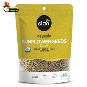 Organic Raw Sunflower Seeds, 7.1 Oz, Unsalted Kernels, Shelled Seeds, No Shell, - Picture 1 of 12