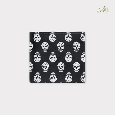 Alexander McQueen Skull Printed Bifold Wallet – Genuine Leather, Made in Italy - Image 1 of 4