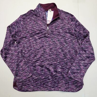 $205 Nuevo Pullover Robert Graham Cuarto Cremallera WATERFORD Berry XL X-LARGE Púrpura Foto 1 de 4