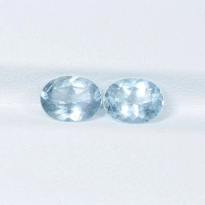 2,19 ct MEJOR GRADO AZUL AGUAMARINA MUY CLARO/AGUAMARINA NATURAL - Ovalado 2 Piezas Video - Imagen 1 de 2