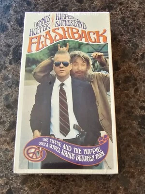 BRAND NEW Flashback (VHS; 1990) Kiefer Sutherland RARE Sealed OOP Watermarks - Image 1 of 4